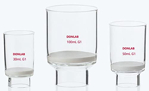 DONLAB EEB1030 Glass 30ml High Form Gooch Crucible with Fritted Disc G1 Pore Size 50-70?m