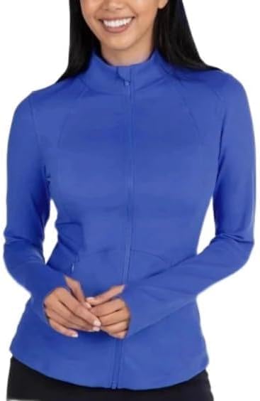 Spyder Women’s Stretch Long Sleeve Zip Up Yoga Jacket with Thumb Holes