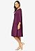 Jessica London Women's Plus Size Stretch Knit Three-Quarter Sleeve T-Shirt Dress - 20 W, Frost Teal Paisley