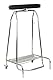APS Tret-Beutelhalter, handkontaktloser Mülleimer mit Trittmechanismus, Trittmülleimer mit 2 Lenkrollen, geeignet für Müllbeutel bis 120 Liter, BxTxH: 59 x 43 x 96 cm, Edelstahl