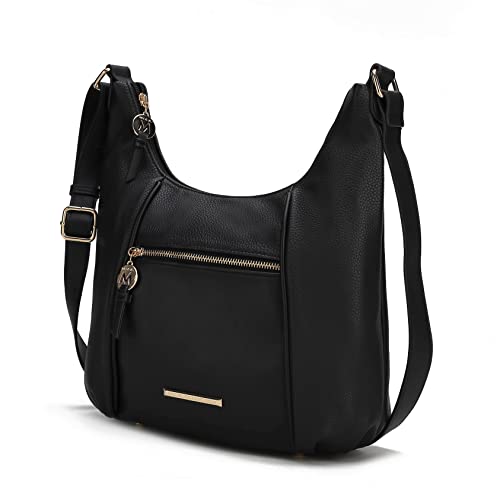Image of MKF Collection Crossbody Bag for Women - PU Leather Hobo Handbag - Designer Side Messenger Purse, Shoulder Crossover
