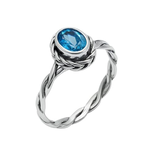 Bague topaze moderne en argent sterling pour sublimer vos soirées