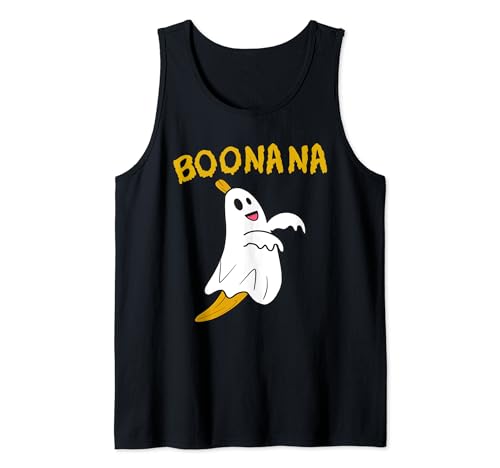 Grupo de disfraces Boonana Fun Boo Banana Spooky Ghost para Halloween Camiseta sin Mangas