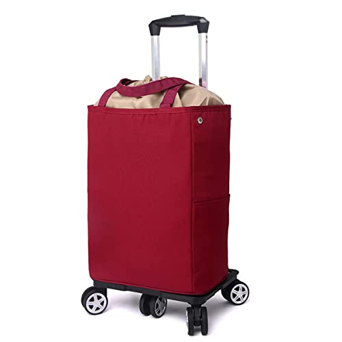 Carrito de compras plegable de aluminio ligero para subir escaleras con bolsa térmica y bolsa de la compra, perfecto para comestibles al aire libre y viajes