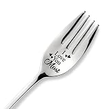 ZBBFSCSB I Love You Most Funny Engraved Forks with Gift Box, Wedding Dessert Forks Anniversary Famil