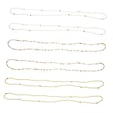 Mipcase 6 piezas Cadenas de Cintura con Cuentas para Mujer Ligeras y Duraderas Decoración Versátil para Playa Bikini Vestido y Minifalda Accesorio para Moda Praia y Ropa de Playa