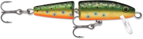 Rapala Jointed Minnow Lure, Jointed Hard Bait, Bass Pike and Walleye Fishing Lure, Wide Swimming Action, 2", Brook Trout