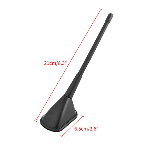Antena decorativa para auto negra: elimina la estática de tu coche con este accesorio autoadhesivo 2