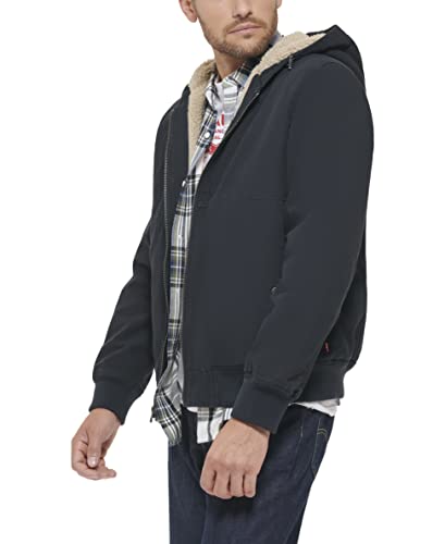 Image of Levi's mens Workwear Cotton Canvas Hoody Bomber Jacket (Regular & Big & Tall Sizes)