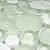 TBUBWG-01 Random Circle Glass Mix Stone Mosaic Tile in Mint Green and White (1 Sheet)