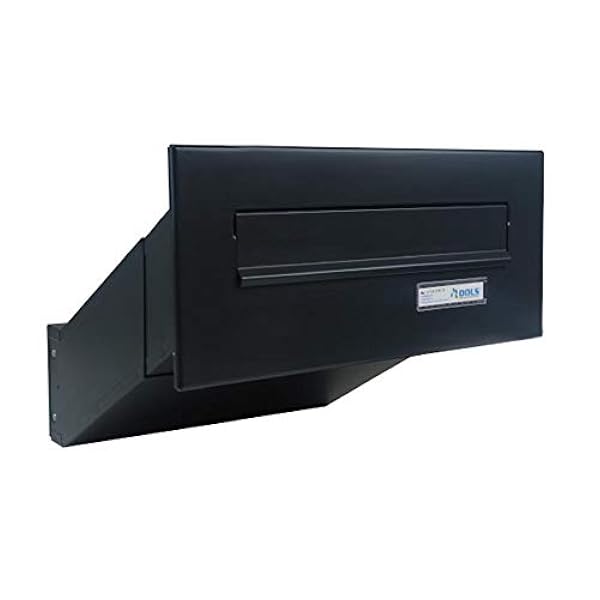 D-041 - Buzón con placa para nombre (ancho: 23-38 cm), color gris antracita (RAL 7016)