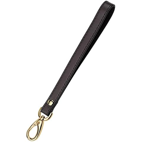 Allzedream Wristlet Strap Genuine Leather Replacement Clutch Purse Key Wrist Lanyard (Dark Coffee) Cover
