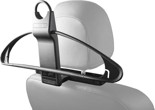 LANCO Auto Kleiderbügel Kopfstütze, PKW Kleiderbügel mit klick-System für Geschäftsreisen - inkl. Aufhänger für Flexible Nutzung außerhalb vom Auto