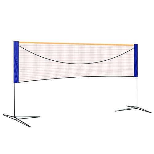 Rete da badminton portatile, pieghevole, leggera, con borsa per il trasporto, altezza regolabile per allenamento e giochi
