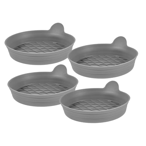 MUCKLILY 4 Piezas Montaña Rusa del Coche Posavasos De La Taza De Coche Circular De Cabotaje Universal Posavasos para La Mesa De La Cena Colchonetas Grey Gel De Sílice
