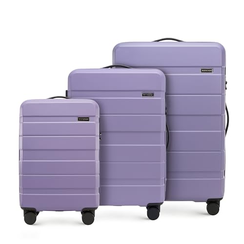 Wittchen Comodo Line Juego De 3 Maletas Bolsa De Viaje Equipaje Dura Abs Cerradura Tsa Tamaño S M L Morado Wittchen Comodo Line Juego De 3 Maletas Bolsa De Viaje Equipaje Dura Abs Cerradura Tsa Tamaño S M L Morado