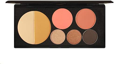 EVE PEARL Ultimate Face Palette Powder Eyeshadow Blush Long Lasting Natural Double Pigmented Glamour Makeup Set (Bombshell)