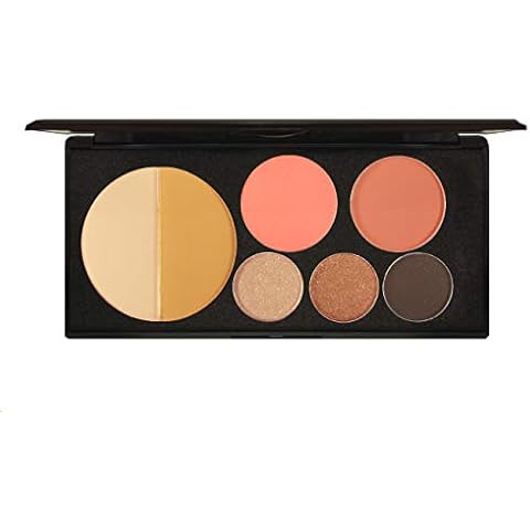 EVE PEARL Ultimate Face Palette Powder Eyeshadow Blush Long Lasting Natural Double Pigmented Glamour Makeup Set (Bombshell) Cover
