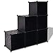 FZYHFA étagère de Cubes avec 6 Compartiments Noir 110 x 37 x 110 cm, abitti Meuble à Chaussures