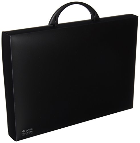 Grafoplas - Maletín Portadocumentos. Negro. Asa Abatible. 345x245x40mm
