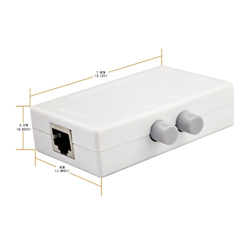 Ikkegol Mini 2-Port Rj45 Network Key-Press Switch Splitter Selector Box 100M 2-In 1-Out Or 1-In 2-Out #TOP1
