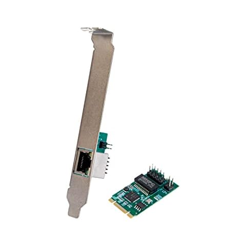 IO CREST 2.5 Gigabit Ethernet M.2 M+B Key Interface Card 10/100/1000/25000 Mbps RJ45 LAN Intel I225 Chipset,Black,SY-PEX24075 Cover