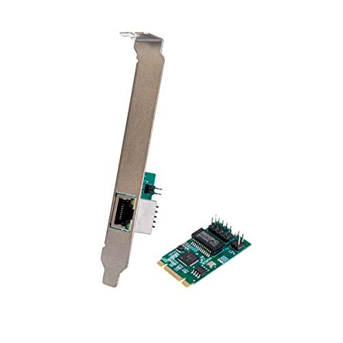 Image of IO CREST 2.5 Gigabit Ethernet M.2 M+B Key Interface Card 10 /100 /1000 /25000 Mbps RJ45 LAN Intel I225 Chipset,Black,SY-PEX24075
