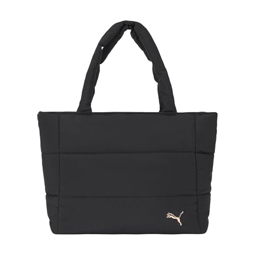 Image of PUMA Women's Plush Soft Nylon Tote with Padded Straps, Zip Closure & Metal Logo Plaque