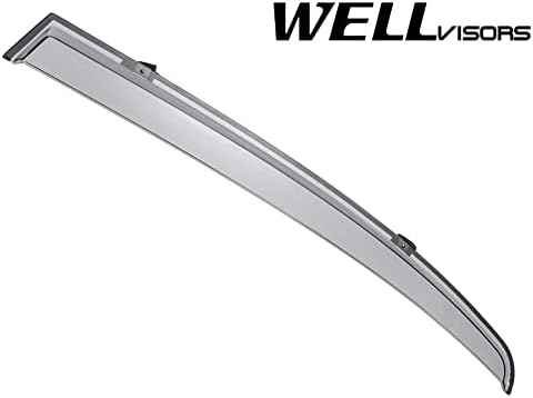 WellVisors Window Visors Wind Deflectors Compatible with Mitsubishi 2014-2015 Lancer Sedan Injection Premium Series Rain Guards 3-847MI005