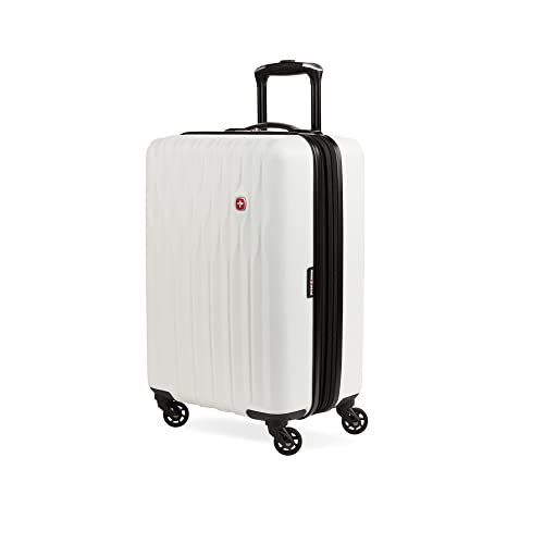 With Spinner Wheels, White, Carry-on 20-inch
