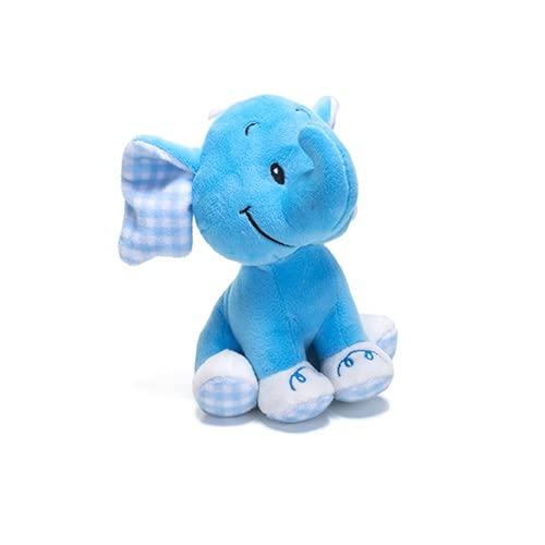 Elefante de Pelúcia com Chocalho Azul, Unik Toys