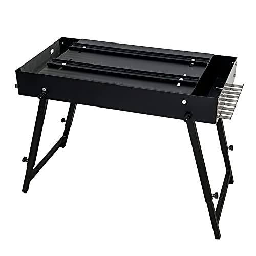 Portable Grill Table For Outdoor Prep, Stuffygreenus Adjustable Height Grill Stand Fits Blackstone Griddle 22", Tabletop Propane Gas Grill, Camping Bbq Cooking Tailgating, Stainless Steel #TOP1