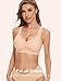 Angelhood Seamless Front Closure Bras for Women with Jelly Soft Support, Smoothing Padded Bralette, Wireless Snap Closing Bras Nude
