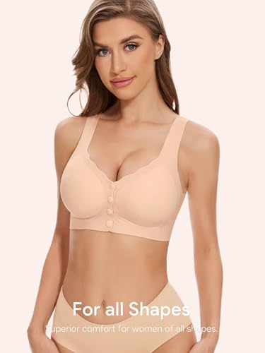 Seamless Front Close Bras for Women Post Surgery Full Coverage Moisture Wicking Comfort Supportive Convenient Bralettes3