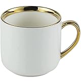 SuperglockT 400ml Kaffeetasse Kakaobecher groß Kaffeebecher Trinkbecher Espressotasse Porzellan Teetasse Geschenktasse Bürotasse für Kalt oder Heißgetränke (Weiß)