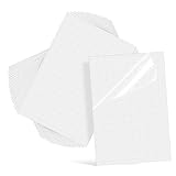 POPETPOP 50 feuilles Plastification Auto Adhésives Film Laminant Photo PVC Étanche Pochettes Plastifieuse Lisses et Résistantes pour Protection des Photos