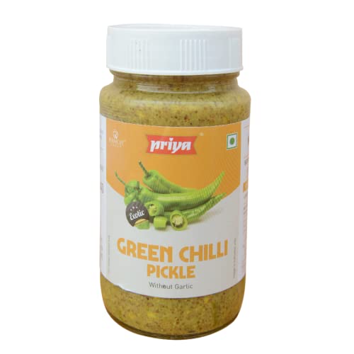 Priya Green Chilli Pickle without Garlic, 300g - Homemade Hari Mirch Achar - Traditional South Indian Taste (B09LRXY27T) Amazon Price History, Amazon Price Tracker