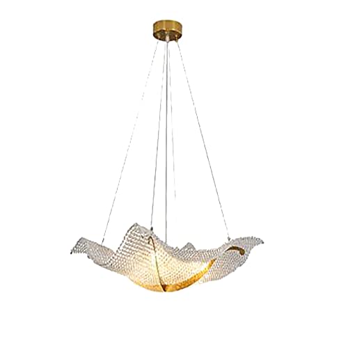 Chandelier en cristal E14 au design nordique or pour une ambiance poétique