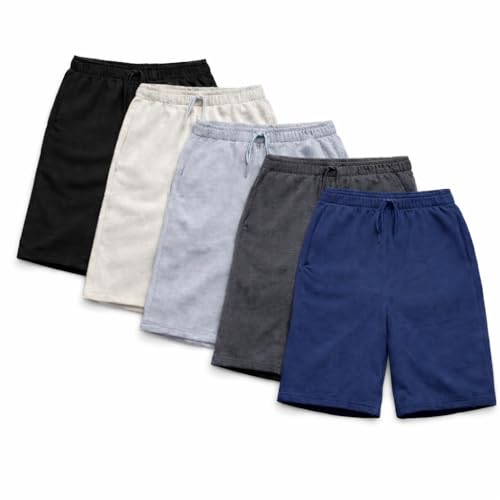 Kit 5 Bermudas de Moletom Masculina Premium Academia Casual