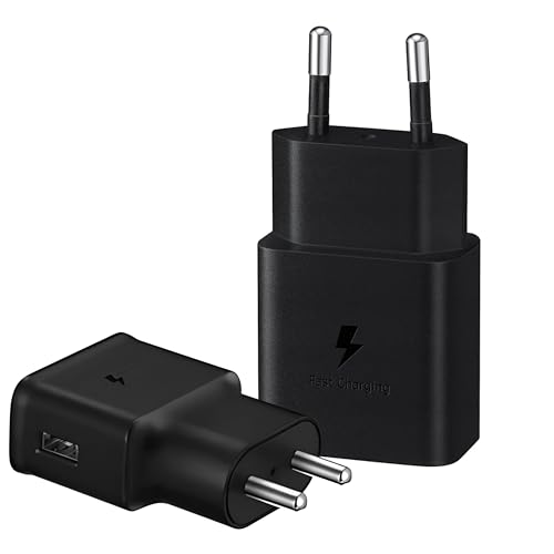 Image of Original 18W 3.0 Fast Charger with Type-C Cable Compatible with Samsung A30, A20, A40, A50, M30, M40,S8, S9,S10, S10 Plus (Black) * with 6 Months Warranty