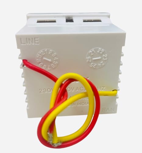 Image of Elleys gama 5 step regulator socket type Module White(pack of 1 )