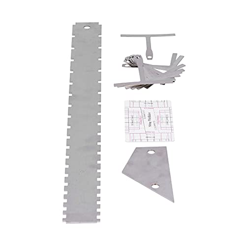 Matybobe ギター測定ツールセット 耐久性のあるスチール製アークコードレベリング定規キット 弦楽器製作者向け (銀)