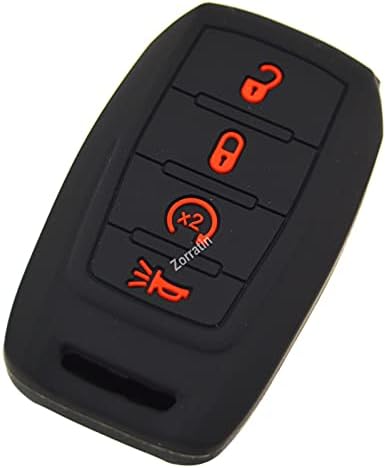 Zorratin Silicone Remote Key Fob Cover Protector for Ram 1500 2500 3500 2019 2020 2021 2022 4 buttons key