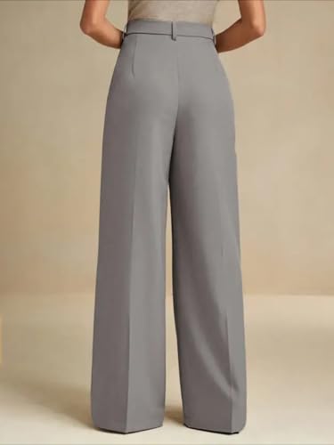 Image of KOTTY Womens Solid Straight fit Pleated Front Office Wear Pant