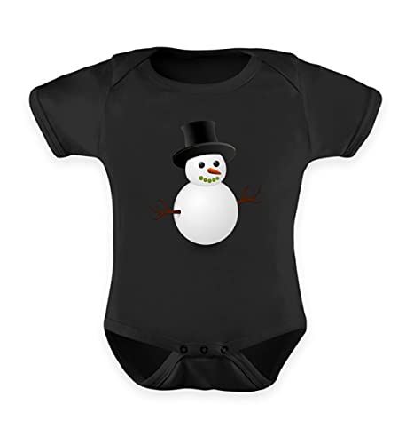 Body bébé noir bonhomme de neige cadeau de naissance hivernal