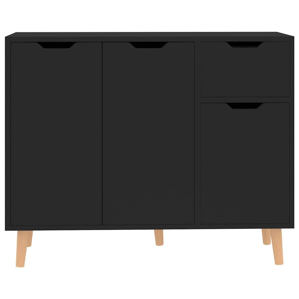 Credenza nera, 90 x 30 x 72 cm, comò