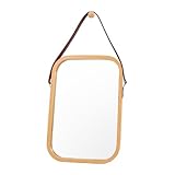 Miroirs muraux en bambou - l'installation murale facile du miroir de maquillage permet d'économiser un espace précieux et crée un aspect soigné et organisé, miroir mural rectangulaire
