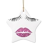Photo Gallery ciglia labbro bianco stampa -stampa ceramica stella pendenti - ornamenti in porcellana fatti a mano oro stringa Photo Gallery ciglia labbro bianco stampa -stampa ceramica stella pendenti - ornamenti in porcellana fatti a mano oro stringa