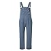 VLSCNLM Men'S Bib Overall Denim Loose Fit Jumpsuit With Adjustable Straps And Convenient Tool Pockets (US, Waist, 36, Tall, Light blue)