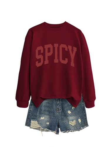 ZOTUJU Women's Sweatshirt, Spicy Pullover Bold Flavor
